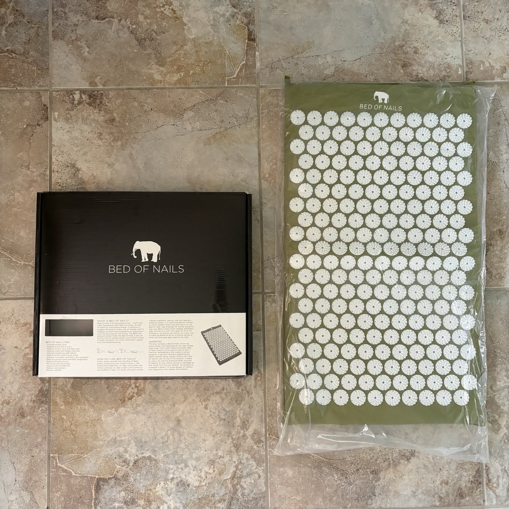 Bed of Nails Original Acupressure Mat Back Body Chronic Pain Relief Green